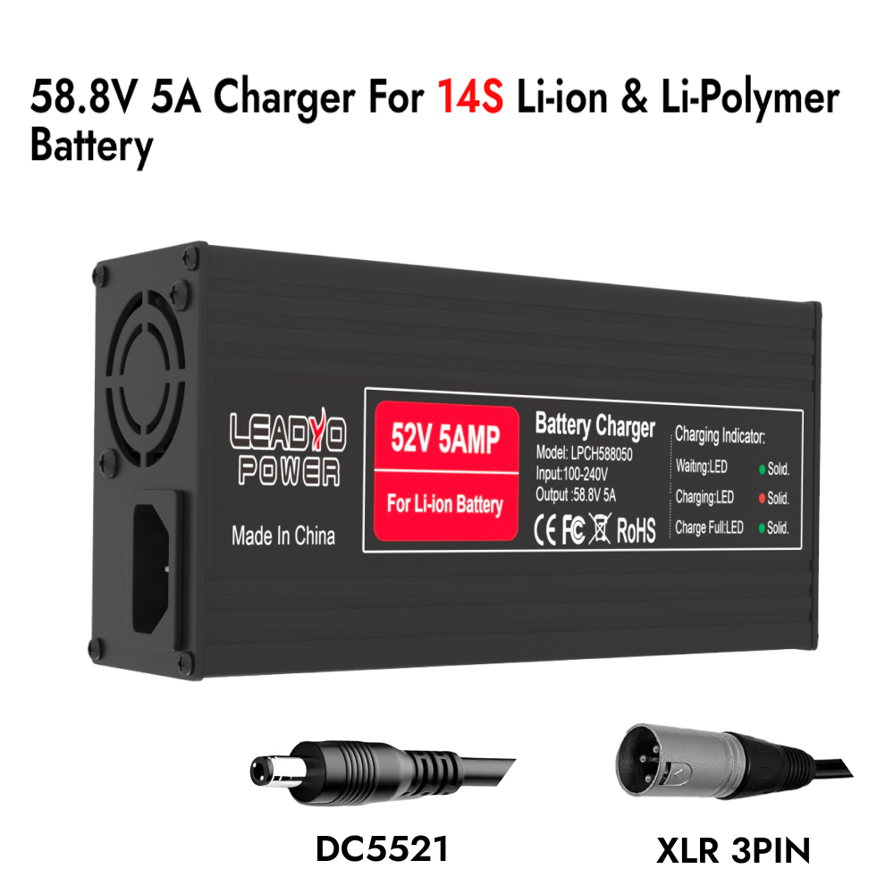 84V 20A Smart Charger - Chargeur 54,6V 58,8V 67,2V 5A pour