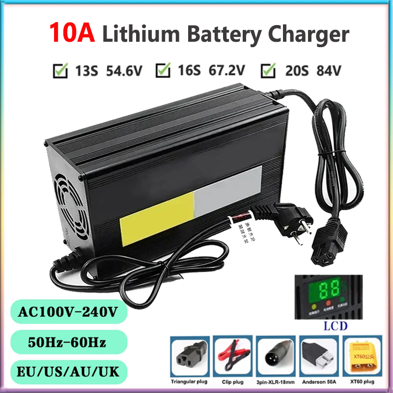 84V 20A Smart Charger - Chargeur rapide de batterie au lithium