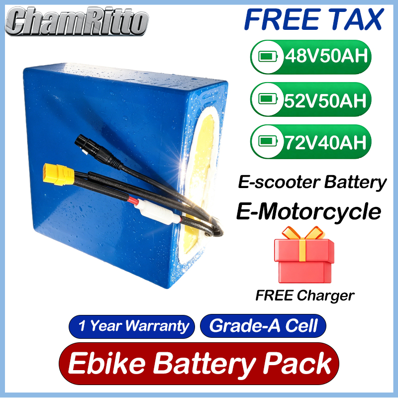 Batterie de vélo électrique 48 - 60V 50Ah Electric Scooter Battery avis et prix