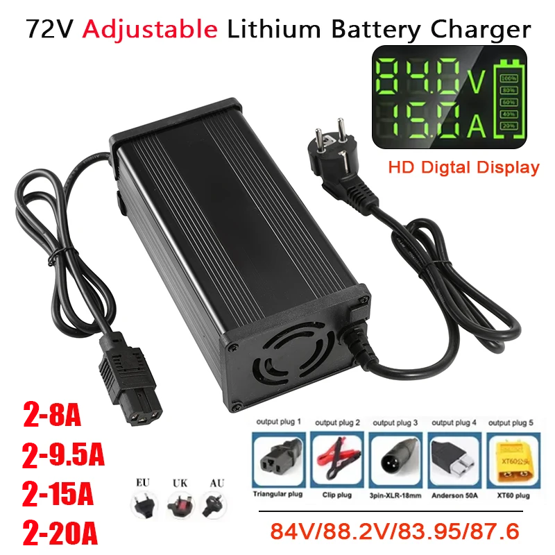 Chargeur de batterie au lithiu - 72V 15A Fast Charger avis et prix