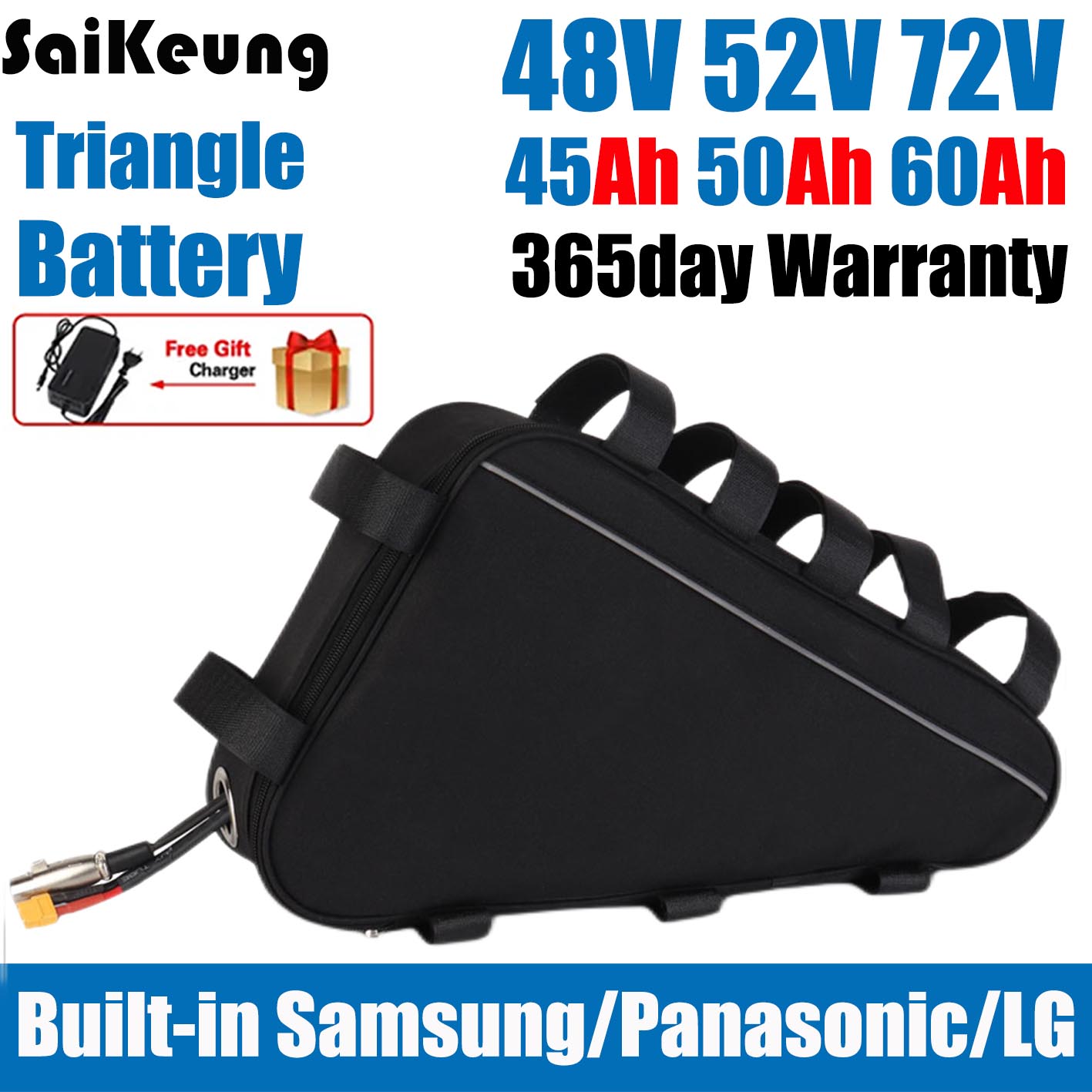 Cham Triangle de vélo électriq - 72V 50Ah 21700 Lithium Battery avis et prix