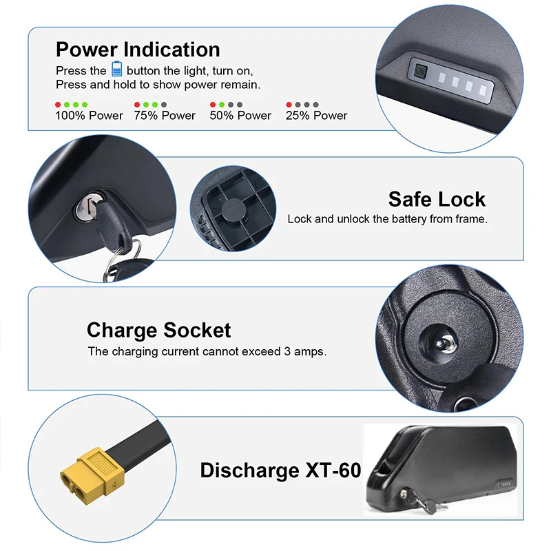 Batterie pour vélo électrique  - 72V 50Ah 21700 Lithium Battery avis et prix